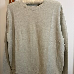 Lou & Grey women's Crewneck Sweater in Heather pale green. Sz Small